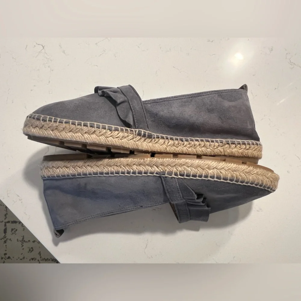 ANTHROPOLOGIE - Suede Ruffle Espadrille size 39